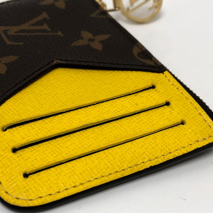 Louis Vuitton Coin Case M81882 Monogram Canvas Brown X Yellow Monogram Porto Cult Romy Mens
