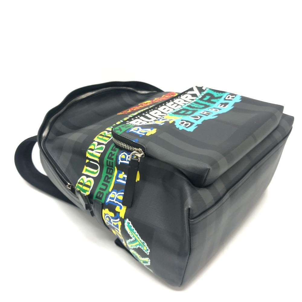 Burberry Backpack Pvc Gray Graphic Women