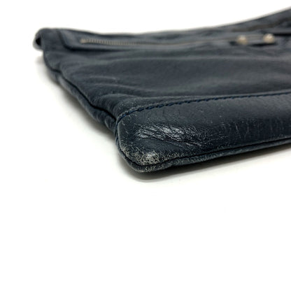 Balenciaga Clutch Bag 273023 Leather Black Classic Clip L Mens