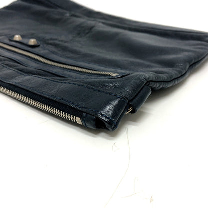 Balenciaga Clutch Bag 273023 Leather Black Classic Clip L Mens