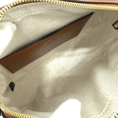 Gucci Shoulder Bag 702234 Leather Brown Gg Matelasse Double G Small Women