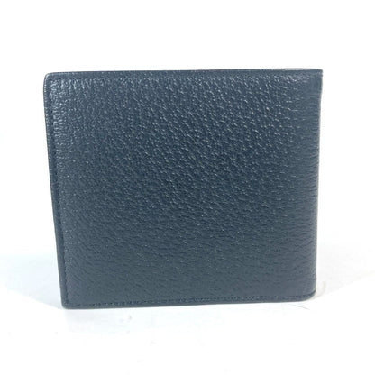 Gucci Folded Wallet 700464 Leather Black Mini Wallet Horsebit Mens