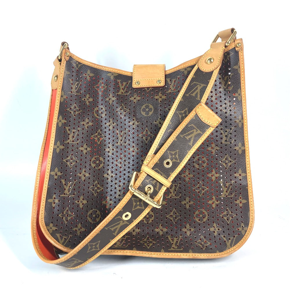 Louis Vuitton Shoulder Bag M95174 Monogram Canvas Brown X Orange Monogram Perfo Punching Musette
