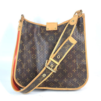 Louis Vuitton Shoulder Bag M95174 Monogram Canvas Brown X Orange Monogram Perfo Punching Musette