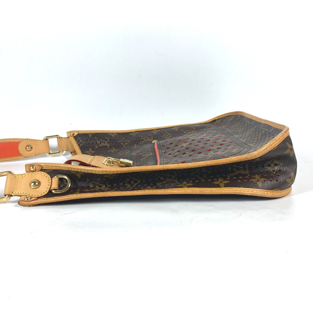 Louis Vuitton Shoulder Bag M95174 Monogram Canvas Brown X Orange Monogram Perfo Punching Musette