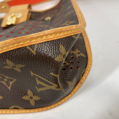 Louis Vuitton Shoulder Bag M95174 Monogram Canvas Brown X Orange Monogram Perfo Punching Musette