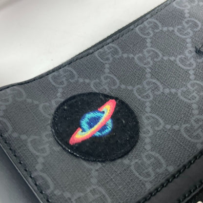 Gucci Shoulder Bag 474137 Gg Supreme Canvas Black X Multicolor Gg Tiger Patch Courier Mens
