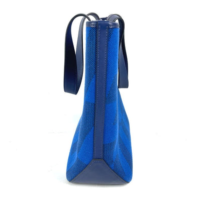 Hermes Tote Bag Leather / Canvas Blue Handbag Ambier Gm 40