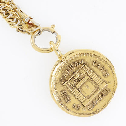 Chanel Necklace Plated Gold Gold Coin 31 Rue Cambon Women