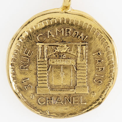 Chanel Necklace Plated Gold Gold Coin 31 Rue Cambon Women