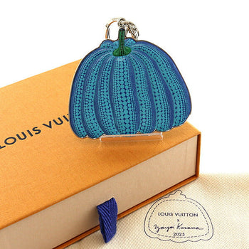 Louis Vuitton Bag Charm M01101 Calfskin Blue & Silver Porto Cre Pumpkin