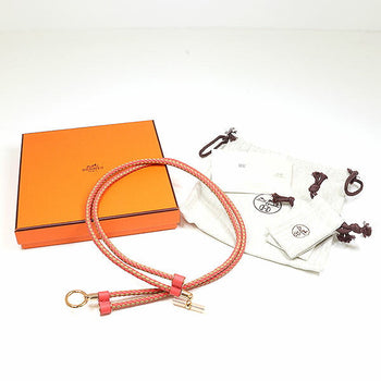 Hermes Belt H010438Udaa Leather Biscuit X Rose Jaipur Belt 