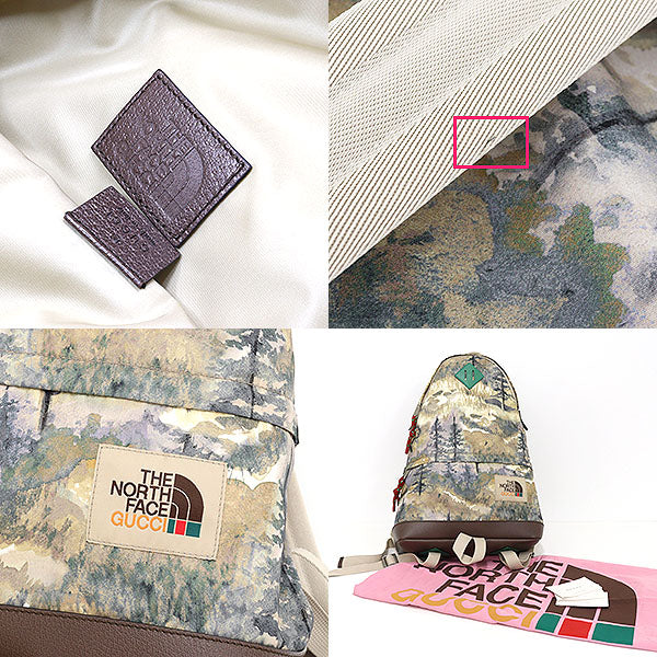 Gucci Backpack 650288 Nylon Beige The North Face X Gucci Medium Backpack