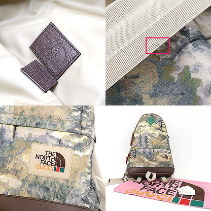 Gucci Backpack 650288 Nylon Beige The North Face X Gucci Medium Backpack