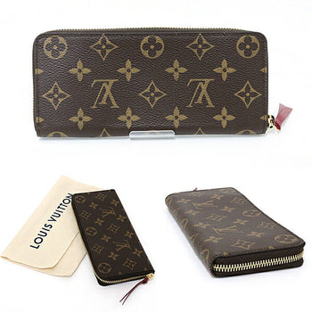 Louis Vuitton Long Wallet Purse M60742 Monogram Canvas Brown Portefeuille Clemence