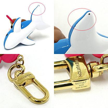 Louis Vuitton Key Ring M01167 Metal Plastic Wood Brown Pink Blue Gold Metal Vivienne Searider