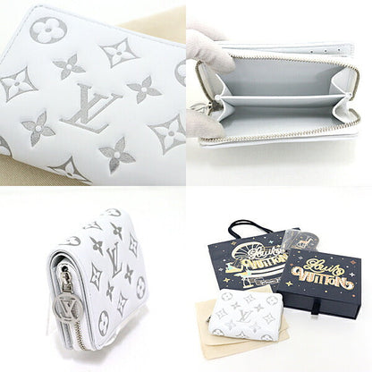 Louis Vuitton Bifold Wallet M12153 Lamb Leather White Folded Wallet Portefeuille Lou Women