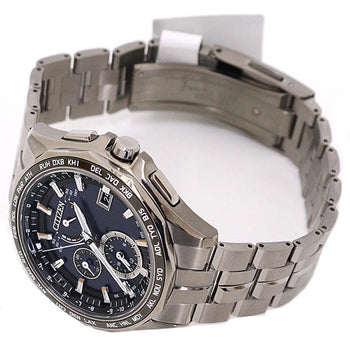 Citizen Watches Solar Powered Radio Watch H820-T023096 Stainless Steel Mens Watches Eco Drive Navy
