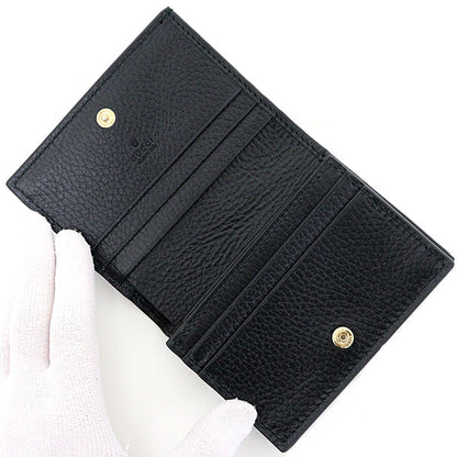 Gucci Bifold Wallet 658610 Gg Supreme Canvas Beige & Ebony Double G Mini Wallet With Coin And Bill