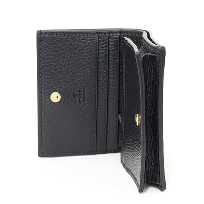 Gucci Bifold Wallet 658610 Gg Supreme Canvas Beige & Ebony Double G Mini Wallet With Coin And Bill