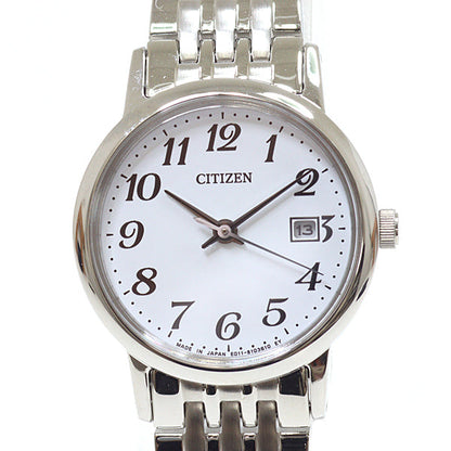 Citizen Watches Quartz Ew1580-50B Stainless Steel Eco Drive Watches White Dial Women