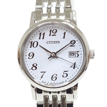 Citizen Watches Quartz Ew1580-50B Stainless Steel Eco Drive Watches White Dial Women