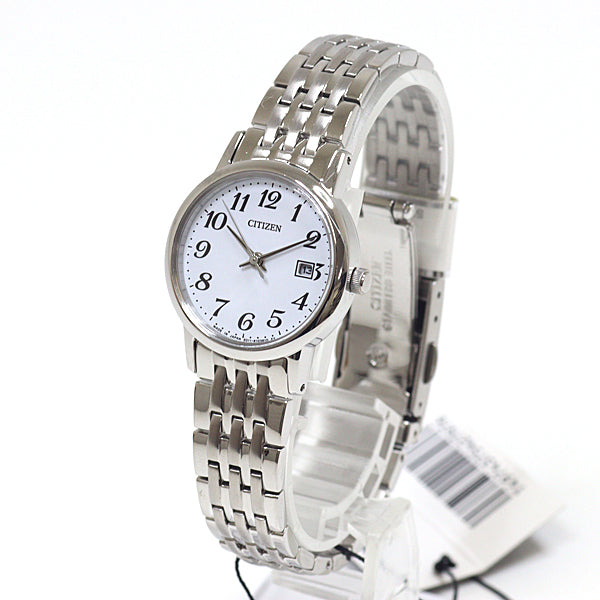 Citizen Watches Quartz Ew1580-50B Stainless Steel Eco Drive Watches White Dial Women