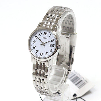 Citizen Watches Quartz Ew1580-50B Stainless Steel Eco Drive Watches White Dial Women