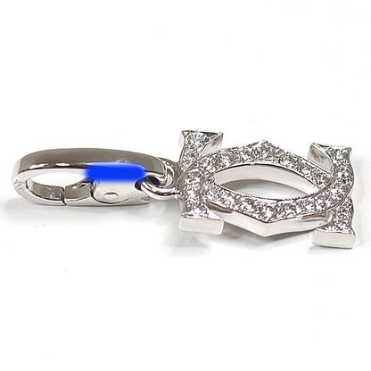 Cartier Pendant Top K18 White Gold Silver 2C Charm