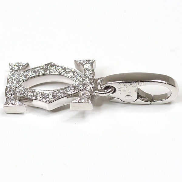 Cartier Pendant Top K18 White Gold Silver 2C Charm