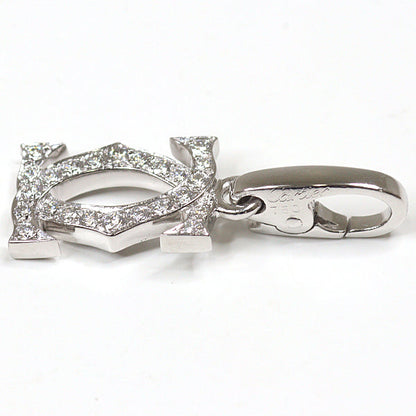 Cartier Pendant Top K18 White Gold Silver 2C Charm