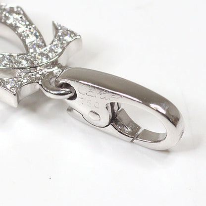 Cartier Pendant Top K18 White Gold Silver 2C Charm