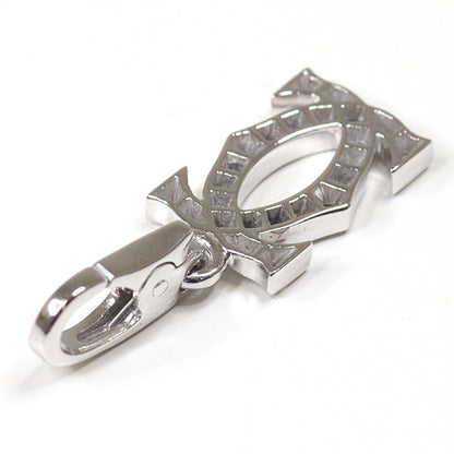 Cartier Pendant Top K18 White Gold Silver 2C Charm