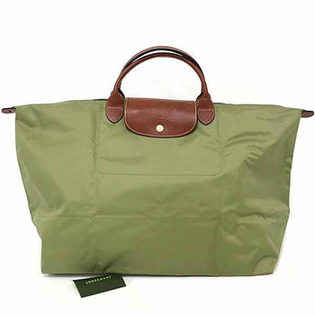 Longchamp Handbag 1624089292 Nylon, Leather Khaki Le Pliage L Travel Bag Duffle Bag Women