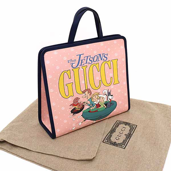 Gucci Handbag 605614 Coated Canvas Pink The Jetsons X Gucci