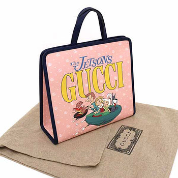 Gucci Handbag 605614 Coated Canvas Pink The Jetsons X Gucci