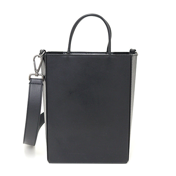 Fendi Shoulder Bag 7Va512 Leather Black Shopping Bag Small