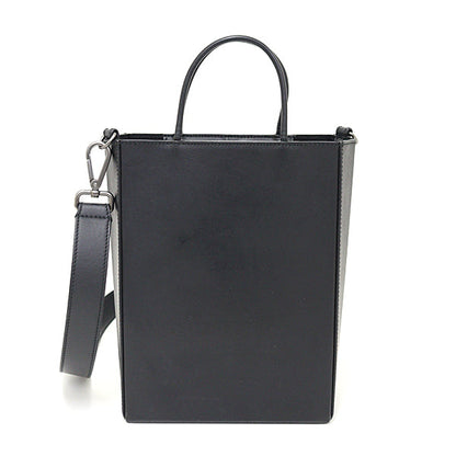 Fendi Shoulder Bag 7Va512 Leather Black Shopping Bag Small