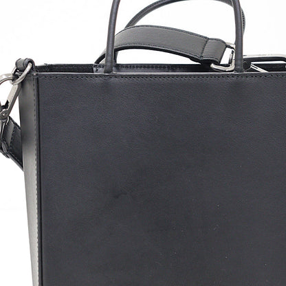 Fendi Shoulder Bag 7Va512 Leather Black Shopping Bag Small