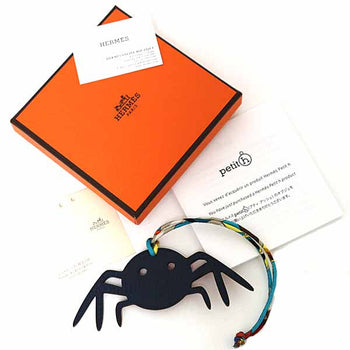 Hermes Charm Togo Navy Petit H Spider