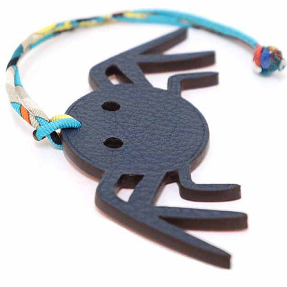 Hermes Charm Togo Navy Petit H Spider