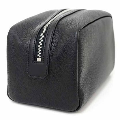 Dunhill Handbag Du24F3117Gn001 Leather Black 1893 Harness Leather Wash Bag