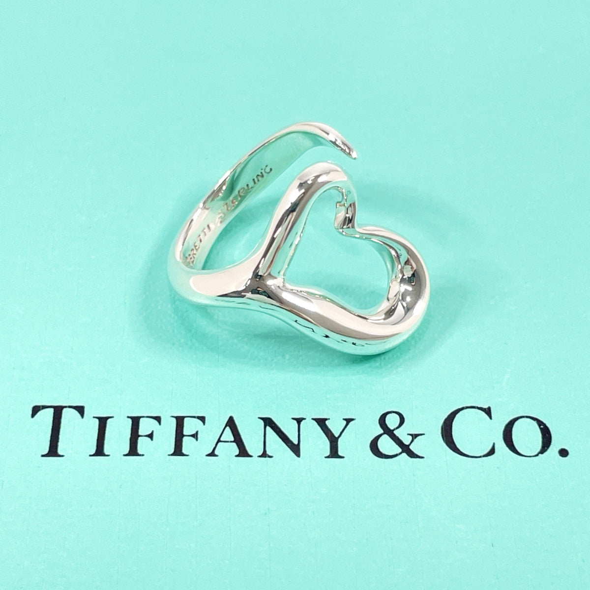 Tiffany&Co. Ring Sterling Silver Silver El Saperetti Open Heart Women