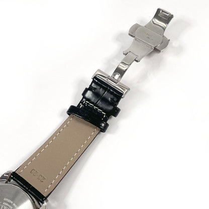 Citizen Watches Solar Powered Radio Watch H145-S073545 Stainless Steel , Leather Silver Eco Drive