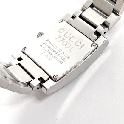 Gucci Watches Quartz 7700L Stainless Steel Silver Black Dial