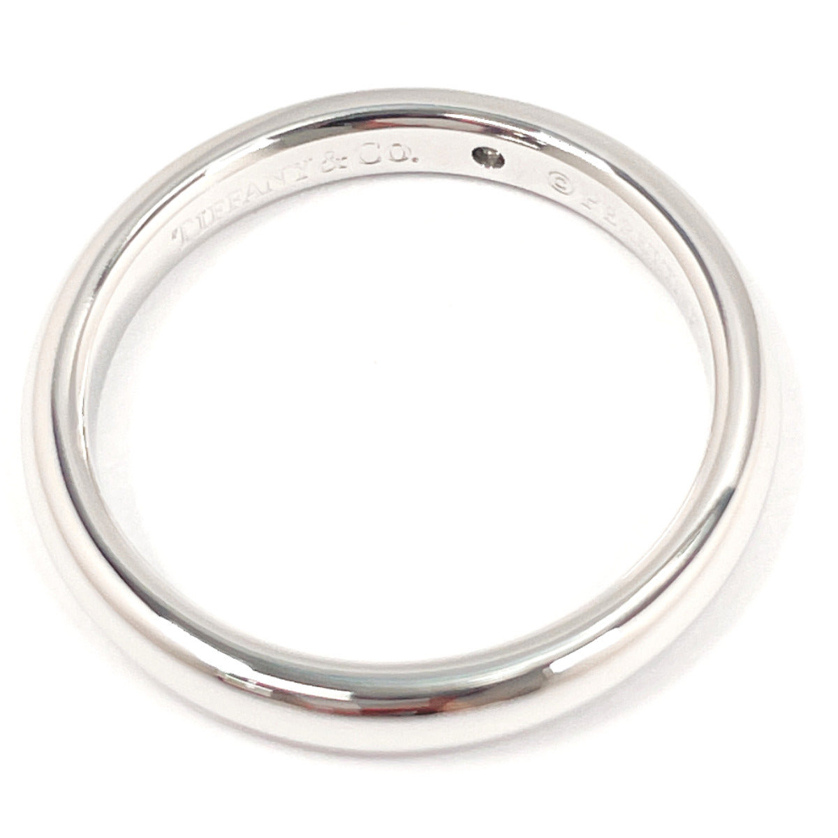 Tiffany&Co. Ring Pt950Platinum, Diamond Silver El Saperetti Stacking Band Ring