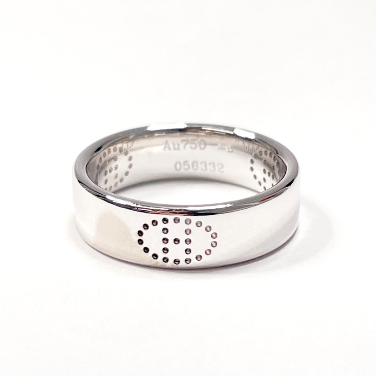 Hermes Ring K18 White Gold Silver Eclipse Luban