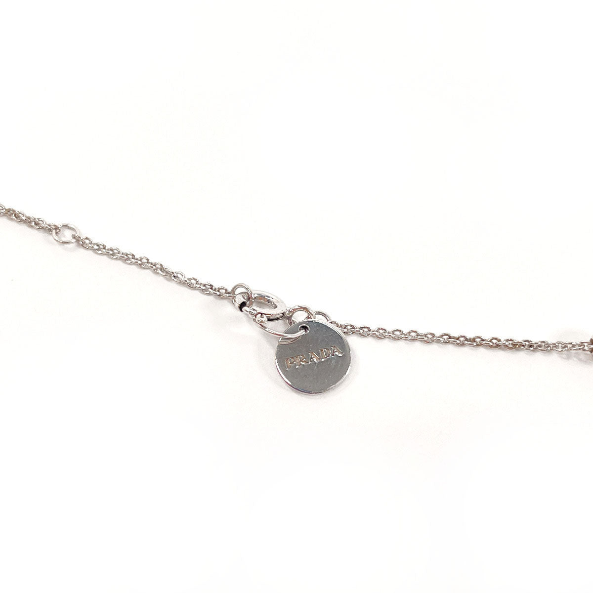 Prada Necklace Silver925, Raffia Silver Bird Motif Women