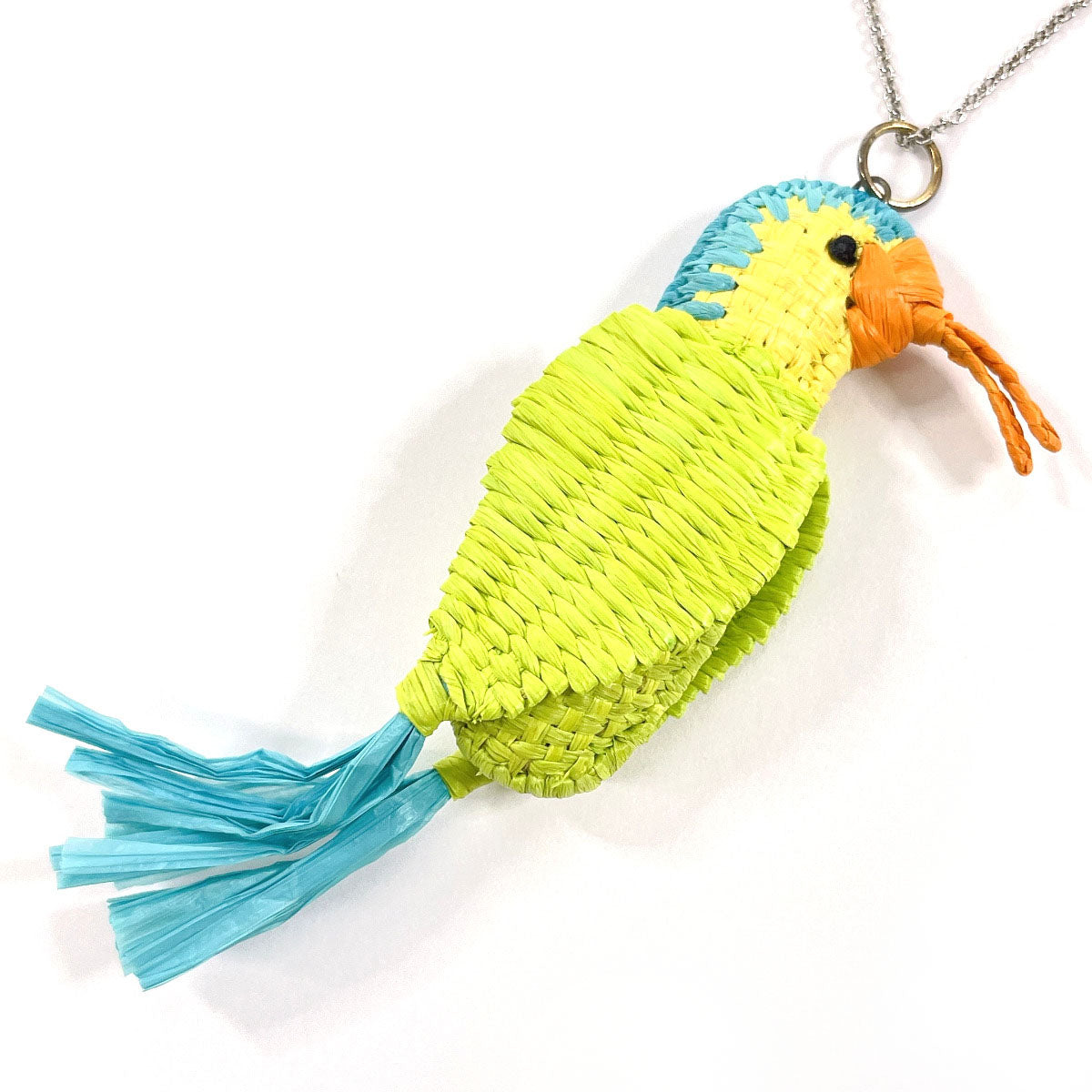 Prada Necklace Silver925, Raffia Silver Bird Motif Women