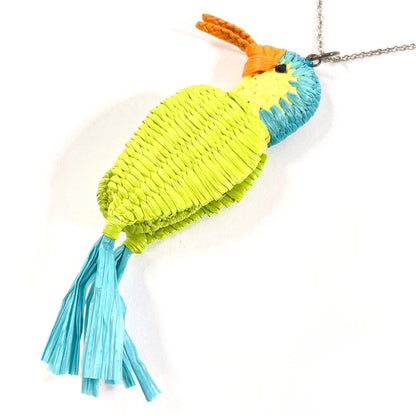 Prada Necklace Silver925, Raffia Silver Bird Motif Women